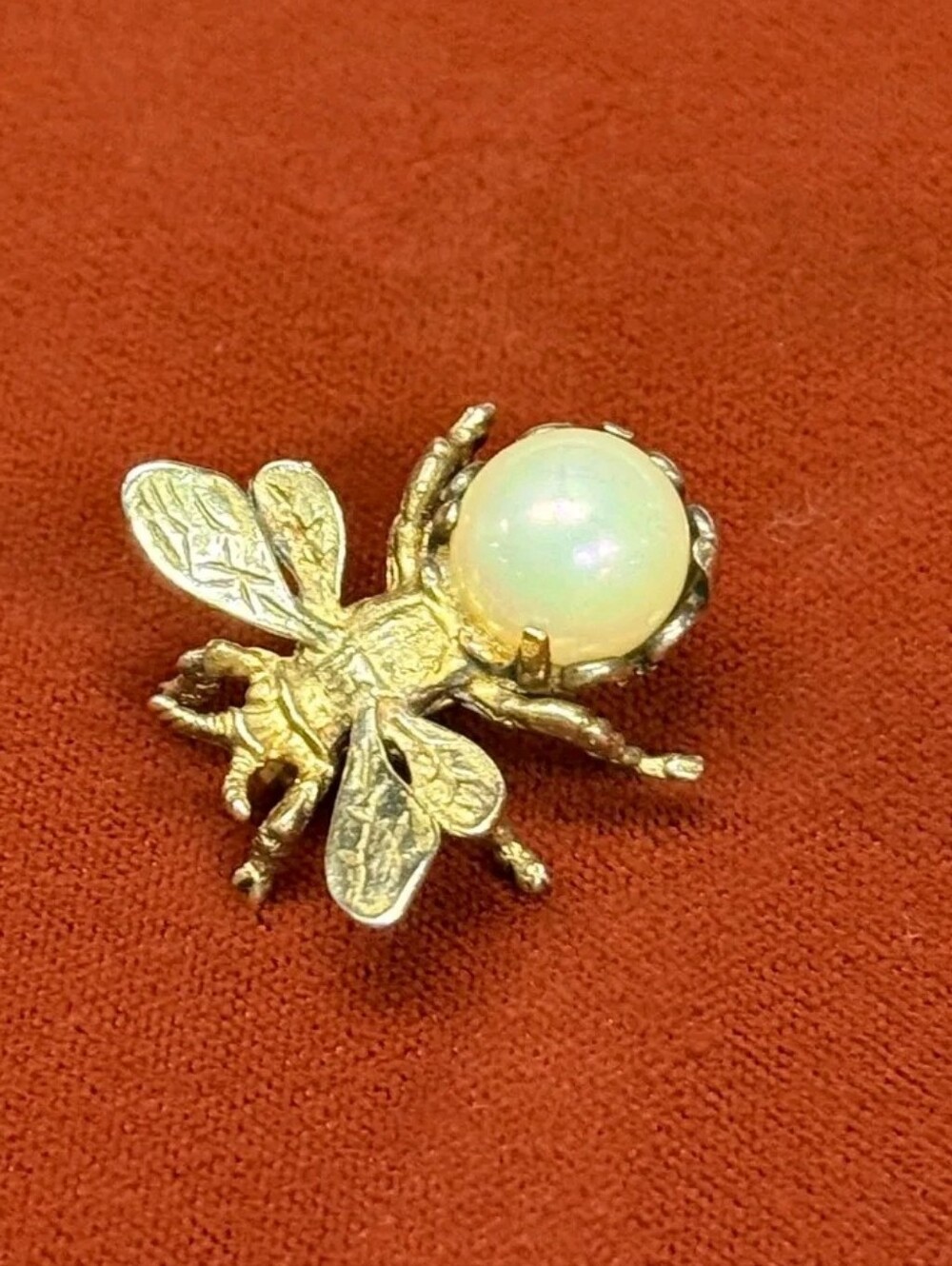 Guglielmo Cini Sterling Silver Pearl Bee Brooch